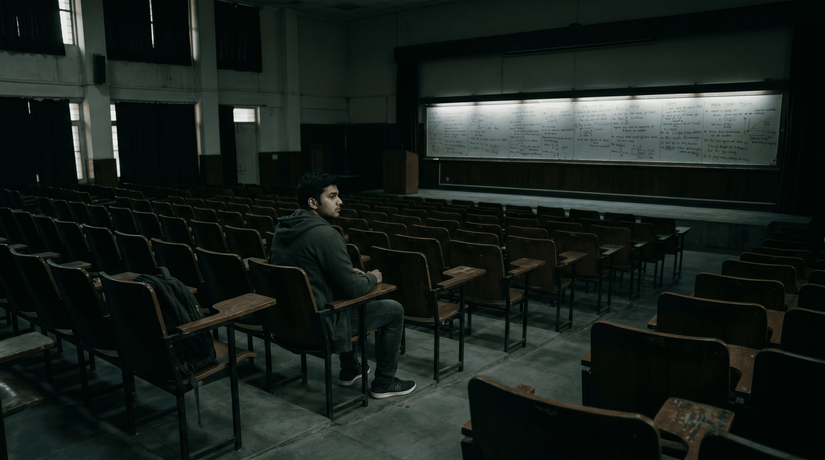 College student stuck in the cycle of passive learning